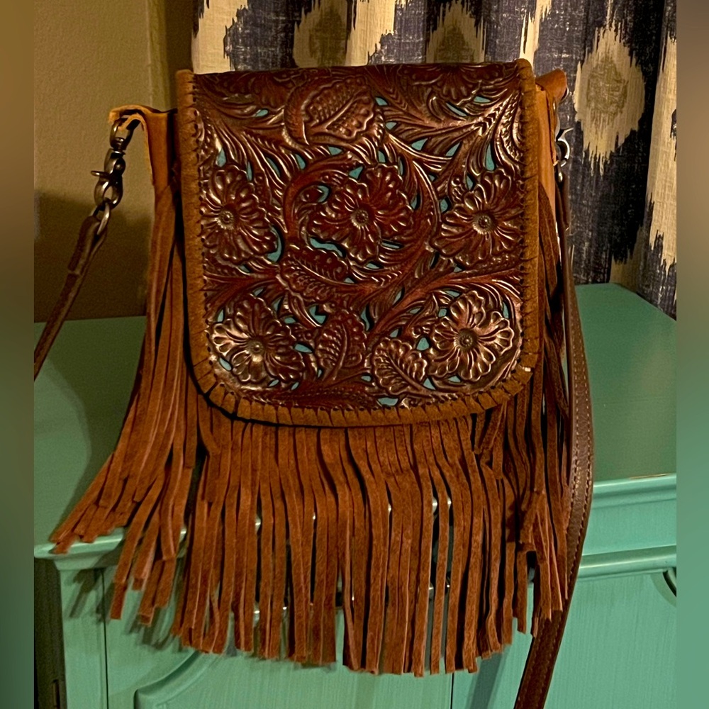 Western fringe crossbody